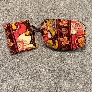 Colorful Floral Fabric Passport Holder AND makeup case